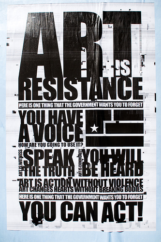 "art is resistance"